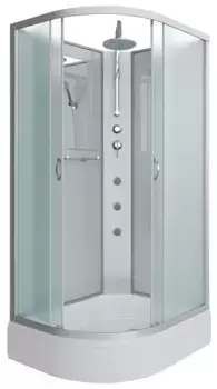 Душевая кабина «Niagara» NG-33194-14RBKTG 110/90 средний поддон матовая/белая без крыши с гидромассажем правая