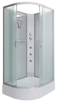 Душевая кабина «Niagara» NG-33294-14RBKG 120/90 средний поддон матовая/серебро без крыши с гидромассажем правая