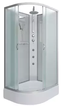 Душевая кабина «Niagara» NG-33294-14RBKTG 120/90 средний поддон матовая/серебро без крыши с гидромассажем правая