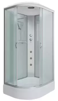 Душевая кабина «Niagara» NG-33294-14RG 120/90 средний поддон матовая/серебро с гидромассажем правая