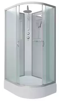 Душевая кабина «Niagara» NG-33394-14LBKT 130/90 средний поддон матовая/серебро без крыши левая