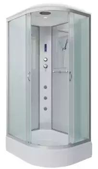 Душевая кабина «Niagara» NG-33394-14LF 130/90 средний поддон матовая/серебро с гидромассажем с электрикой левая