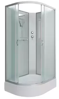 Душевая кабина «Niagara» NG-33394-14RBK 130/90 средний поддон матовая/серебро без крыши правая