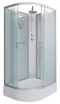 Душевая кабина «Niagara» NG-33394-14RBKT 130/90 средний поддон матовая/серебро без крыши правая