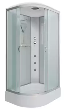 Душевая кабина «Niagara» NG-33394-14RG 130/90 средний поддон матовая/серебро с гидромассажем правая