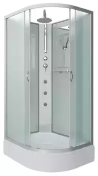Душевая кабина «Niagara» NG-33974-14LBKTG 90/70 средний поддон матовая/белая без крыши с гидромассажем левая