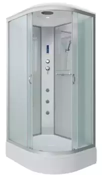 Душевая кабина «Niagara» NG-33974-14LF 90/70 средний поддон матовая/белая с гидромассажем с электрикой левая
