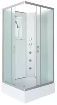 Душевая кабина «Niagara» NG-33974-14QBKG 90/70 средний поддон матовая/белая без крыши с гидромассажем универсальная