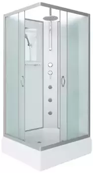 Душевая кабина «Niagara» NG-33974-14QBKTG 90/70 средний поддон матовая/белая без крыши с гидромассажем универсальная