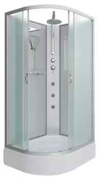 Душевая кабина «Niagara» NG-33974-14RBKTG 90/70 средний поддон матовая/белая без крыши с гидромассажем правая