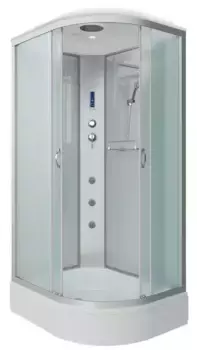 Душевая кабина «Niagara» NG-33984-14LF 90/80 средний поддон матовая/белая с гидромассажем с электрикой левая