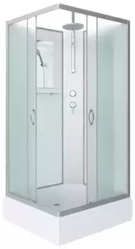 Душевая кабина «Niagara» NG-33984-14QBKT 90/80 средний поддон матовая/белая без крыши универсальная