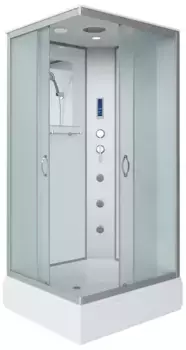 Душевая кабина «Niagara» NG-33984-14QF 90/80 средний поддон матовая/белая с гидромассажем с электрикой универсальная