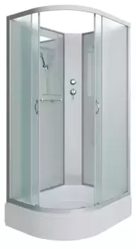 Душевая кабина «Niagara» NG-33984-14RBK 90/80 средний поддон матовая/белая без крыши правая