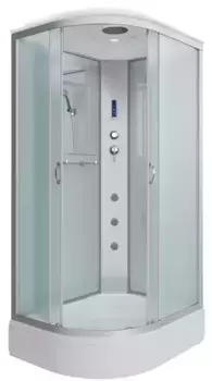 Душевая кабина «Niagara» NG-33984-14RF 90/80 средний поддон матовая/белая с гидромассажем с электрикой правая