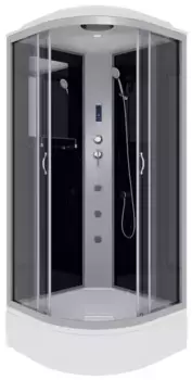 Душевая кабина «Niagara» NG-3501-14F 90/90 средний поддон тонированная/чёрная с гидромассажем с электрикой