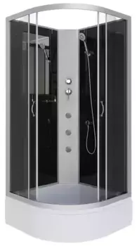 Душевая кабина «Niagara» NG-3502-14BKG 100/100 средний поддон тонированная/чёрная без крыши с гидромассажем