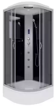 Душевая кабина «Niagara» NG-3503-14F 80/80 средний поддон тонированная/чёрная с гидромассажем с электрикой