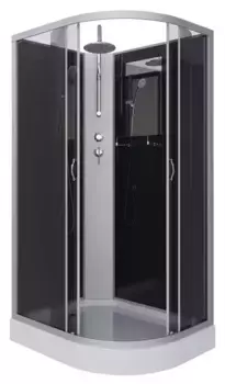 Душевая кабина «Niagara» NG-3512-14LBKT 120/80 низкий поддон тонированная/чёрная без крыши левая