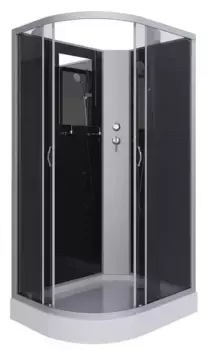 Душевая кабина «Niagara» NG-3512-14RBK 120/80 низкий поддон тонированная/чёрная без крыши правая