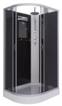 Душевая кабина «Niagara» NG-3512-14RBKT 120/80 низкий поддон тонированная/чёрная без крыши правая