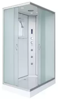 Душевая кабина «Niagara» NG-43085-14QF 100/80 низкий поддон матовая/белая с гидромассажем с электрикой