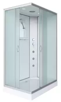 Душевая кабина «Niagara» NG-43285-14Q 120/80 низкий поддон матовая/серебро с гидромассажем универсальная