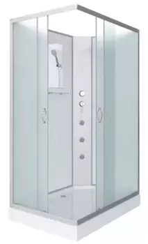 Душевая кабина «Niagara» NG-43285-14QBKG 120/80 низкий поддон матовая/серебро без крыши с гидромассажем универсальная