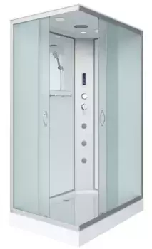 Душевая кабина «Niagara» NG-43285-14QF 120/80 низкий поддон матовая/серебро с гидромассажем с электрикой универсальная