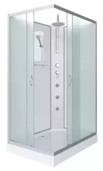 Душевая кабина «Niagara» NG-43295-14QBKTG 120/90 низкий поддон матовая/белая без крыши с гидромассажем
