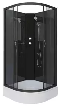 Душевая кабина «Niagara» NG-6501-14BK 90/90 средний поддон тонированная/чёрная без крыши