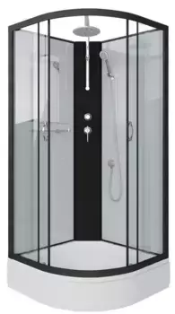 Душевая кабина «Niagara» NG-6702-14BKT 100/100 средний поддон прозрачная/белая без крыши