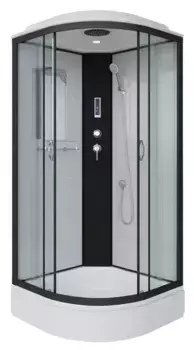 Душевая кабина «Niagara» NG-6702-14P 100/100 средний поддон прозрачная/белая с электрикой