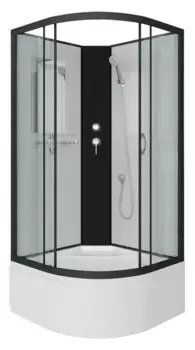 Душевая кабина «Niagara» NG-6707-14BK 80/80 высокий поддон прозрачная/белая без крыши