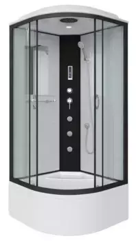 Душевая кабина «Niagara» NG-6707-14F 80/80 высокий поддон прозрачная/белая с гидромассажем с электрикой