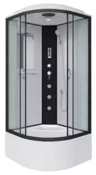 Душевая кабина «Niagara» NG-6708-14F 90/90 высокий поддон прозрачная/белая с гидромассажем с электрикой