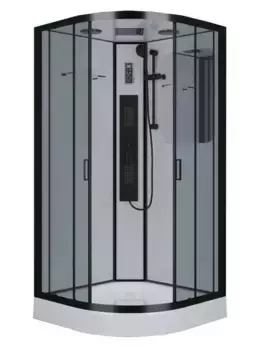 Душевая кабина «Niagara» NG- 6902-01G BLACK (04) 100/100 низкий поддон тонированная/белая с гидромассажем с электрикой