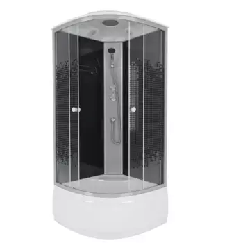 Душевая кабина «Niagara» NG-7509-14 100/100 высокий поддон тонированная-мозаика/чёрная