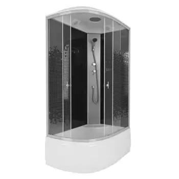 Душевая кабина «Niagara» NG-7510-14 120/80 высокий поддон тонированная-мозаика/чёрная правая