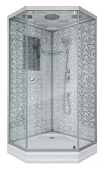 Душевая кабина «Niagara» NG-7701DW 90/90 низкий поддон прозрачная/белая