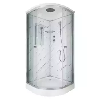 Душевая кабина «Niagara» NG-7701M 90/90 низкий поддон прозрачная/мрамор
