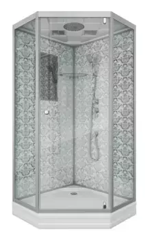 Душевая кабина «Niagara» NG-7702DW 100/100 низкий поддон прозрачная/белая