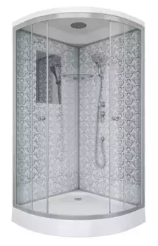 Душевая кабина «Niagara» NG-7702W 100/100 низкий поддон прозрачная/белая