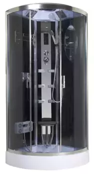 Душевая кабина «Niagara» NG-901-01 (05) 90/90 низкий поддон тонированная/чёрная с гидромассажем с электрикой