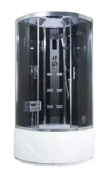 Душевая кабина «Niagara» NG-911-01 (03) 115/115 высокий поддон тонированная/чёрная с гидромассажем с электрикой