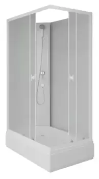 Душевая кабина «Niagara» Promo P100/80/26Q/MT/BK 100/80 средний поддон матовая/белая без крыши универсальная