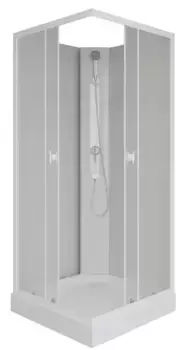 Душевая кабина «Niagara» Promo P90/13Q/MT/BK 90/90 низкий поддон матовая/белая без крыши