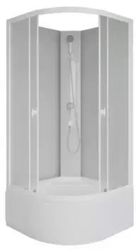 Душевая кабина «Niagara» Promo P90/40/MT/BK 90/90 высокий поддон матовая/белая без крыши