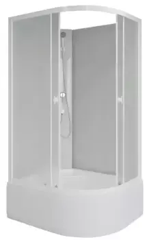 Душевая кабина «Niagara» Promo P90/80/40L/MT/BK 90/80 высокий поддон матовая/белая без крыши левая