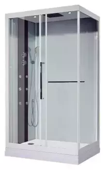 Душевая кабина «Orans» OLD-SR86159 120/90 низкий поддон прозрачная/белая с гидромассажем и электрикой универсальная